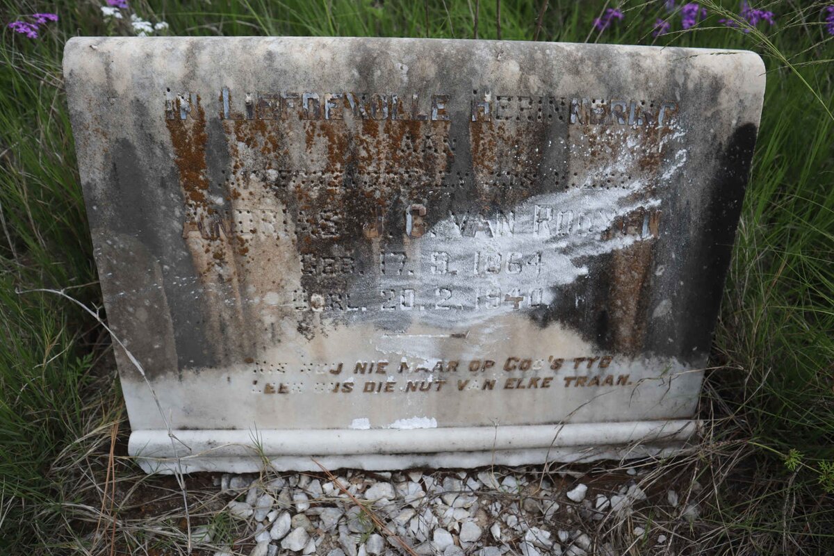 ROOYEN Andries J.G., van 1864-1940