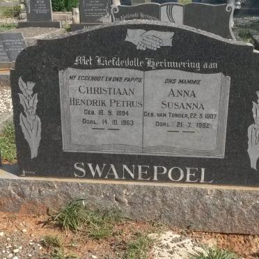 SWANEPOEL Christiaan Hendrik Petrus 1894-1963 &amp; Anna Susanna VAN TONDER 1907-1982