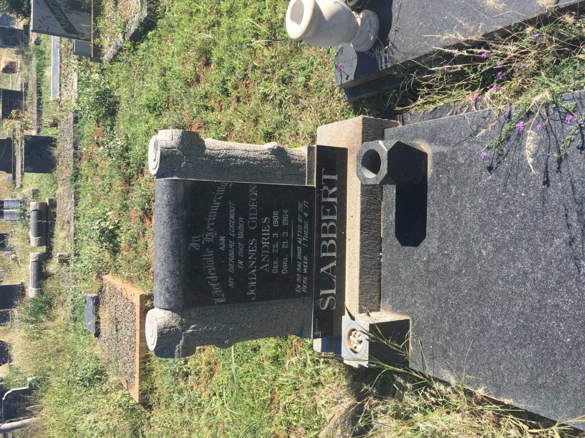 SLABBERT Johannes Gideon Andries 1908-1964