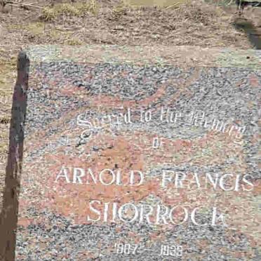 SHORROCK Arnold Francis 1907-1939