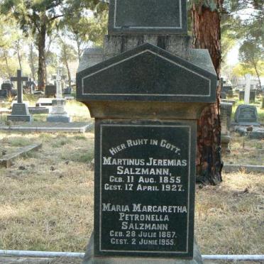 SALZMANN Martinus Jeremias 1855-1927 &amp; Maria Margaretha Petronella 1867-1955 :: SALZMANN Ferdinand Eugen 1902-1937