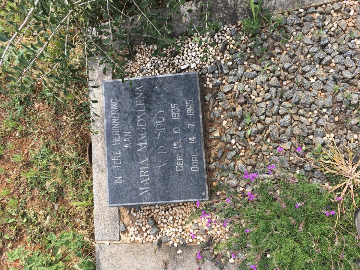 SPUY Maria Magdalena, v.d. 1905-1965