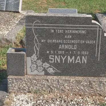 SNYMAN Arnold 1919-1963