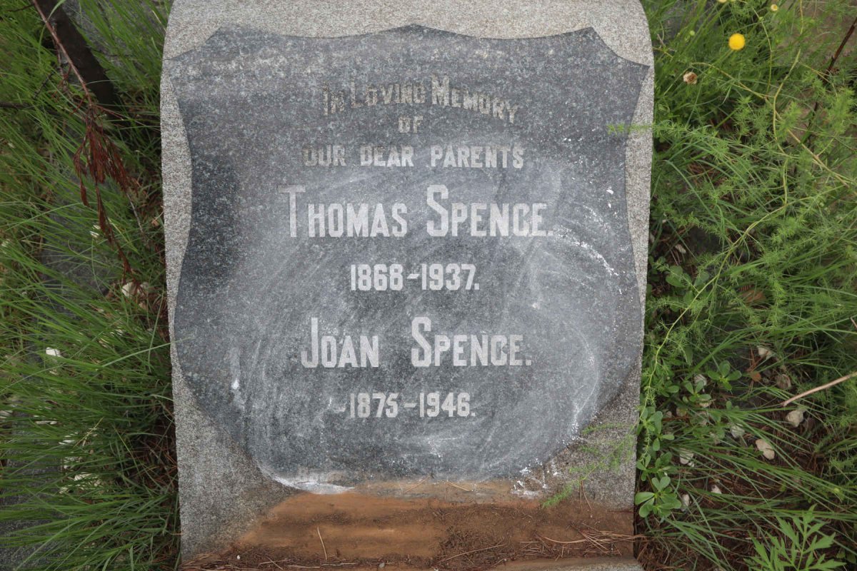 SPENCE Thomas 1868-1937 &amp; Joan 1875-1946