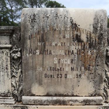 STYGER  Rosa Magdalena McCabe nee KOLBE 1890-1946