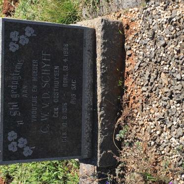 SCHYFF C.W., v.d. nee OOSTHUYSEN 1916-1966