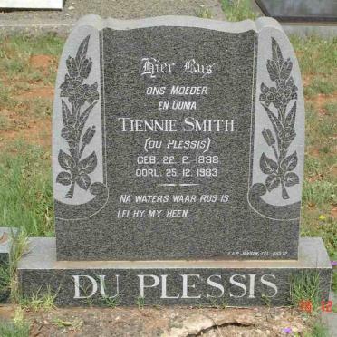 SMITH Tienie voorheen DU PLESSIS 1898-1983