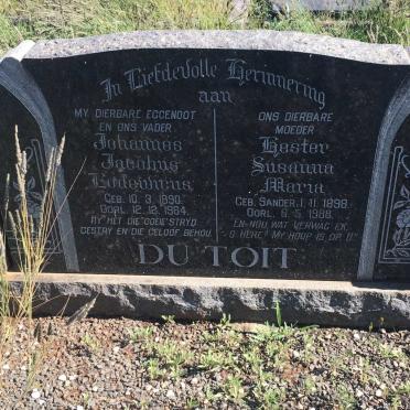 TOIT Johannes Jacobus Lodewicus, du 1890-1964 &amp; Hester Susanna Maria SANDER 1898-1988