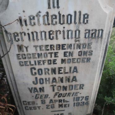 TONDER Cornelia Johanna, van nee FOURIE 1876-1934