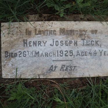 TUCK Henry Joseph -1925