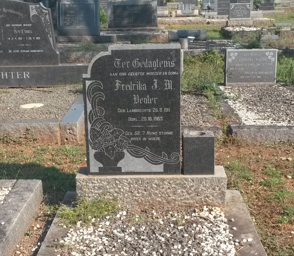 VENTER Fredrika J.M., nee LAMBRECHTS 1911-1963