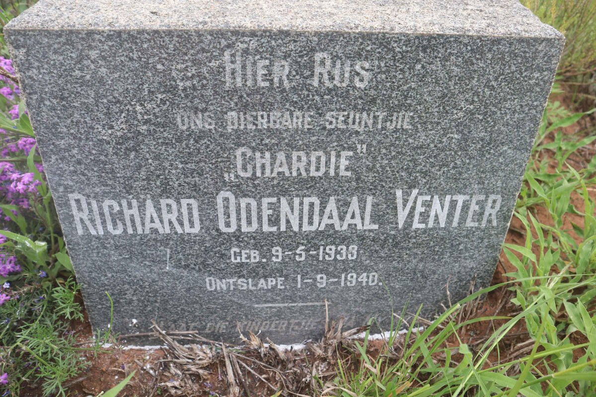 VENTER Richard Odendaal 1933-1940