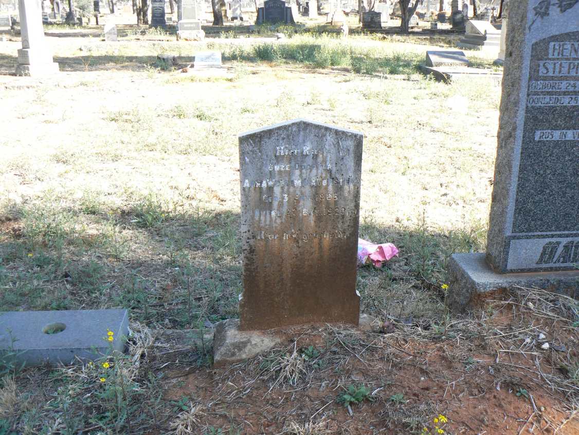 VORSTER Anna Wilhelmina 1905-1920