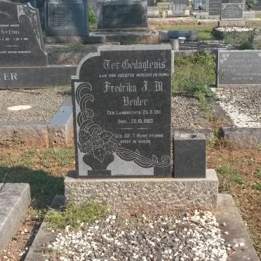 VENTER Fredrika J.M., nee LAMBRECHTS 1911-1963