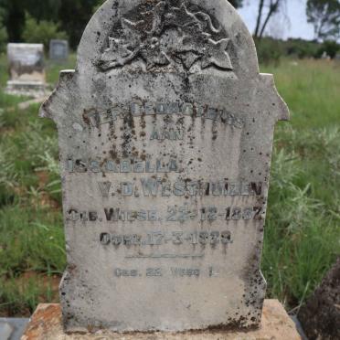 WESTHUIZEN Issabella, v.d. nee WIESE 1887-1929