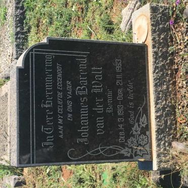 WALT Johannes Barend, van der 1913-1963