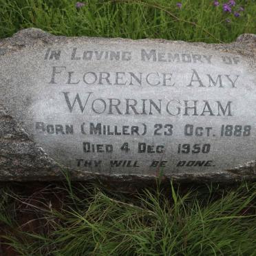 WORRINGHAM Florence Amy nee MILLER 1888-1950