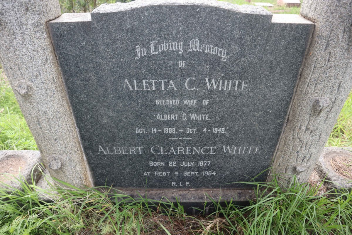 WHITE Albert Clarence 1877-1964 &amp; Aletta C. 1888-1948