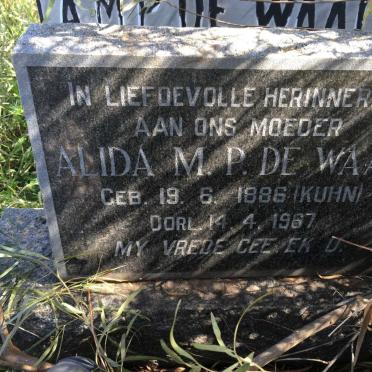 WAAL Alida M.P., de nee KUHN 1886-1967