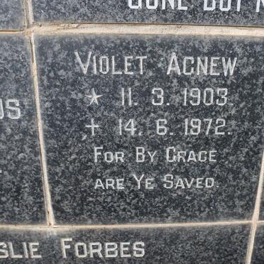 AGNEW Violet 1903-1972
