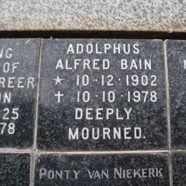 BAIN Adolphus Alfred 1902-1978