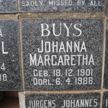 BUYS Johanna Margaretha 1901-1988