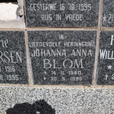 BLOM Johanna Anna 1940-1995