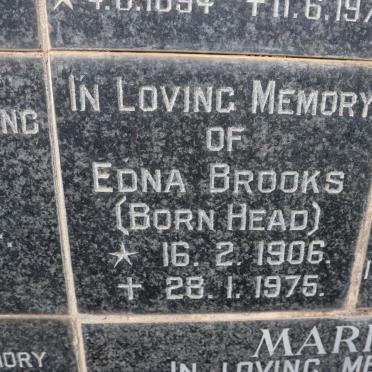 BROOKS Edna nee HEAD 1906-1975