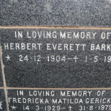 BARKER Herbert Everett 1904-1980