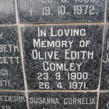 COMLEY Olive Edith 1900-1971