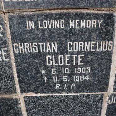 CLOETE Christian Cornelius 1903-1984
