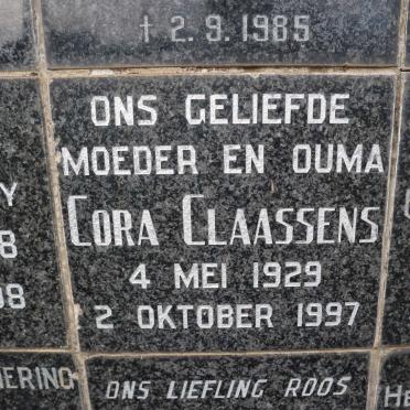 CLAASSENS Cora 1929-1997