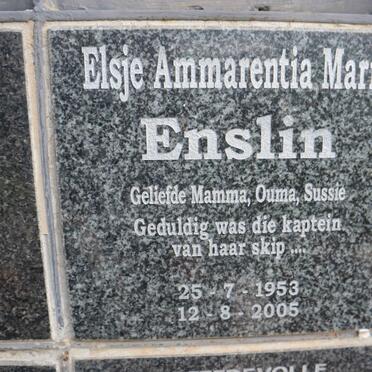 ENSLIN Elsje Ammarentia Maria 1953-2005