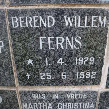 FERNS Berend Willem 1929-1992