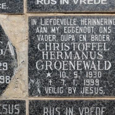 GROENEWALD Christoffel Hermanus 1930-1999