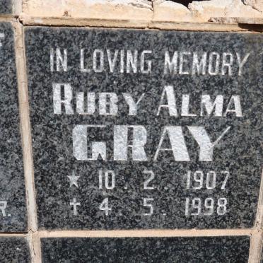 GRAY Ruby Alma 1907-1998