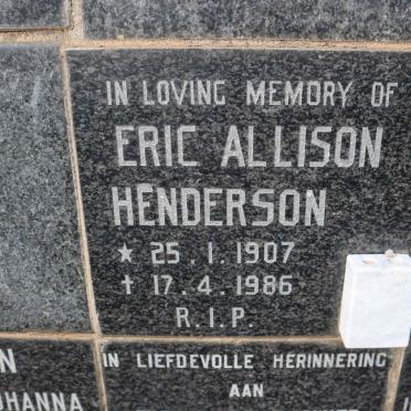 HENDERSON Eric Allison 1907-1986