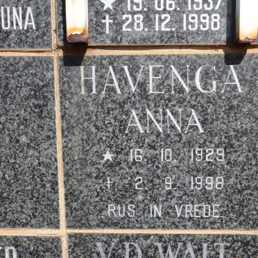 HAVENGA Anna 1929-1998