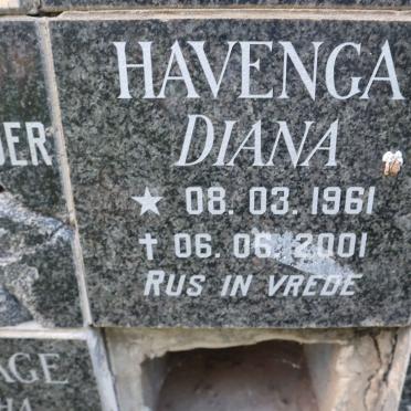 HAVENGA Diana 1961-2001