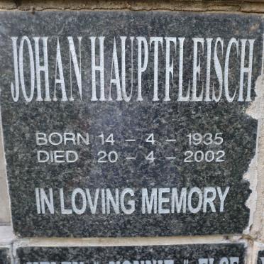 HAUPTFLEISCH Johan 1935-2002