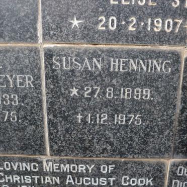 HENNING Susan 1899-1975