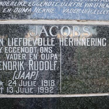 JACOBS Hendrik Rudolf 1918-1992