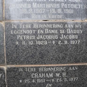 JACOBS Petrus Jacobus 1929-1977