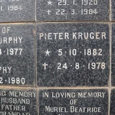 KRUGER Pieter 1882-1978