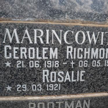 MARINCOWITZ Gerolem Richmond 1918-1991 &amp; Rosalie 1921-