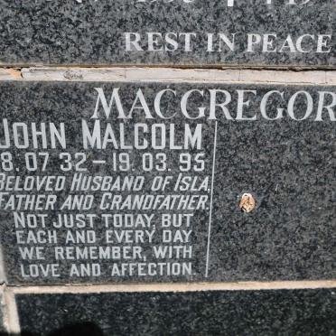 MACGREGOR John Malcolm 1932-1995