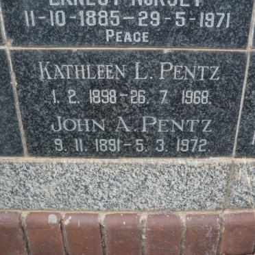 PENTZ John A. 1891-1972 &amp; Kathleen L. 1898-1968