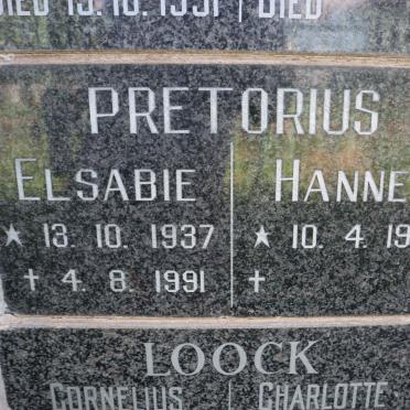 PRETORIUS Hannes 1936- &amp; Elsabie 1937-1991
