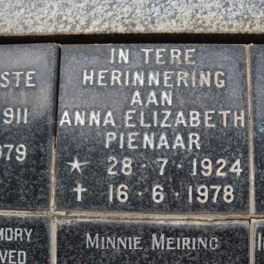 PIENAAR Anna Elizabeth 1924-1978