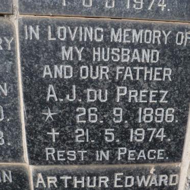 PREEZ A.J., du 1896-1974